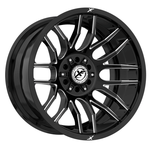 XF OFFROAD XF-232 Gloss Black Milled 20x10 -24 8x165.1/8x180 125.2