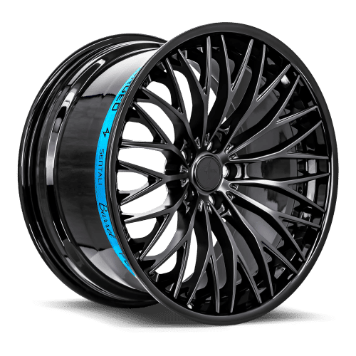 SENTALI BARREL SB1 Gloss Black Lip / Matte Black Centre 20x9 +35 5x112 66.6