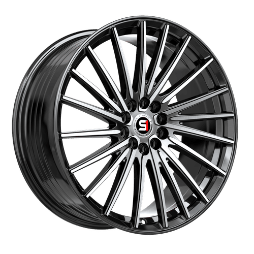 SPEC-1 RACING SP-68 Gloss Black Machined 17x7.5 +42 5x114.3/5x100 73.1