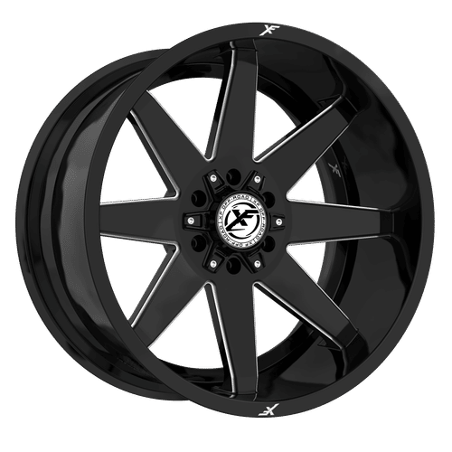 XF OFFROAD XF-236 Gloss Black Milled 20x10 -12 5x127/5x139.7 78.1