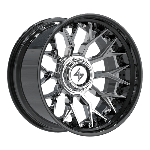 SENTALI BARREL FORGED XTREME BFX2 Gloss Black Lip / Chrome Centre 22x10 -24 6x135/6x139.7 106.1