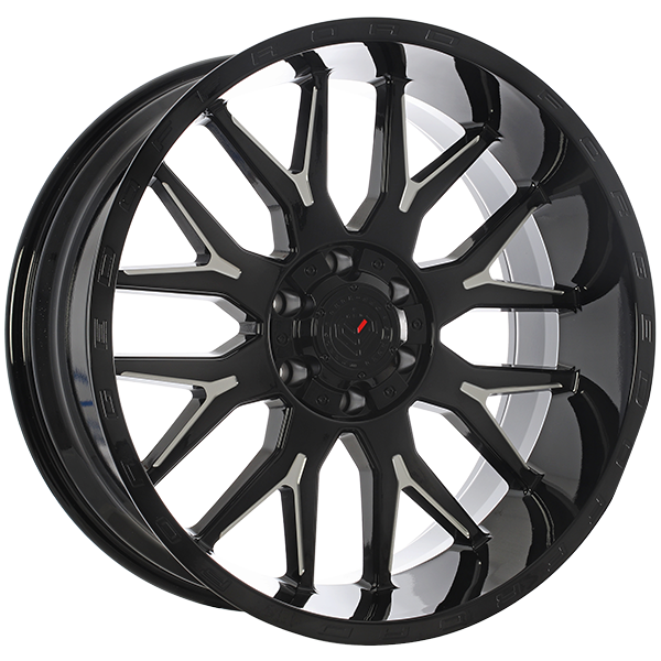 Forged Wheels XR101 Gloss Black - Milled Edge 20x12.0 -44 5x127/5x139.7 77.8