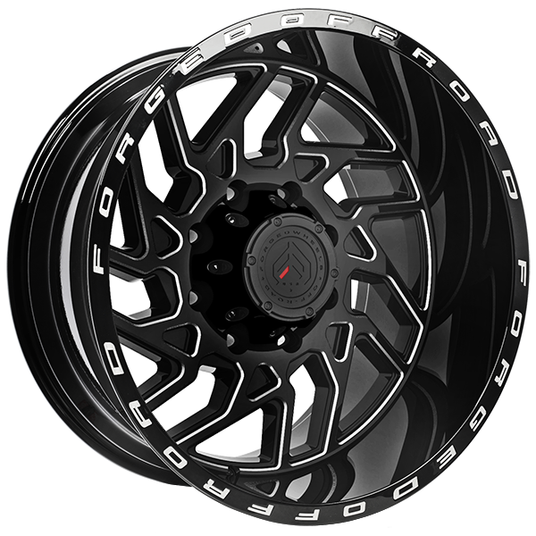 Forged Wheels XR103 Gloss Black - Milled Edge 20x12.0 -44 5x127/5x139.7 77.8