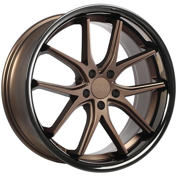 720 Luxury VANQUISH Satin Bronze Face - Black Stainless Lip 20x9.0 +35 5x114.3 73.1