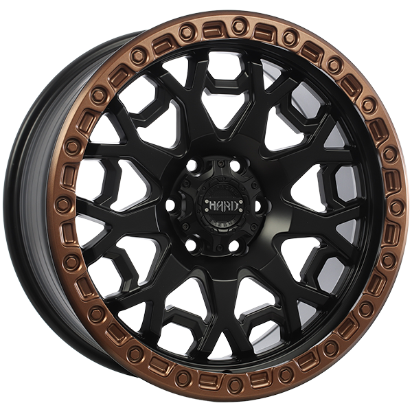 Ruffino HARD MIDNIGHT Satin Black - Satin Bronze Lip 20x9.0 +25 6x135 87.1