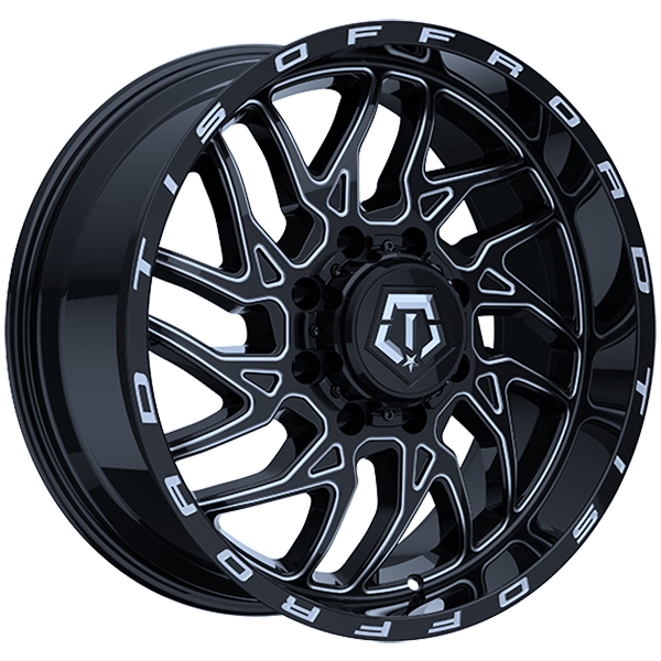 TIS Wheels 544 Gloss Black - Milled Edge 22x10.0 -19 8x170 125.2