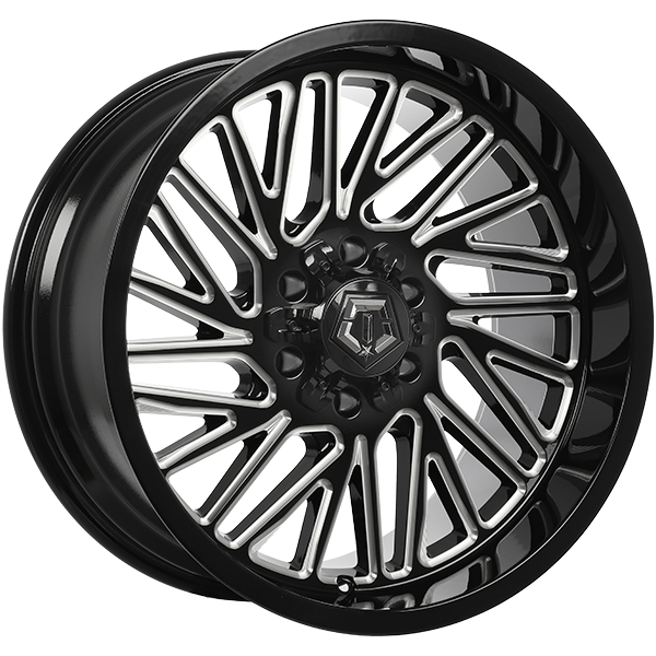 TIS Wheels 553 Gloss Black - Milled Edge 20x10.0 -12 6x135/6x139.7 106.1