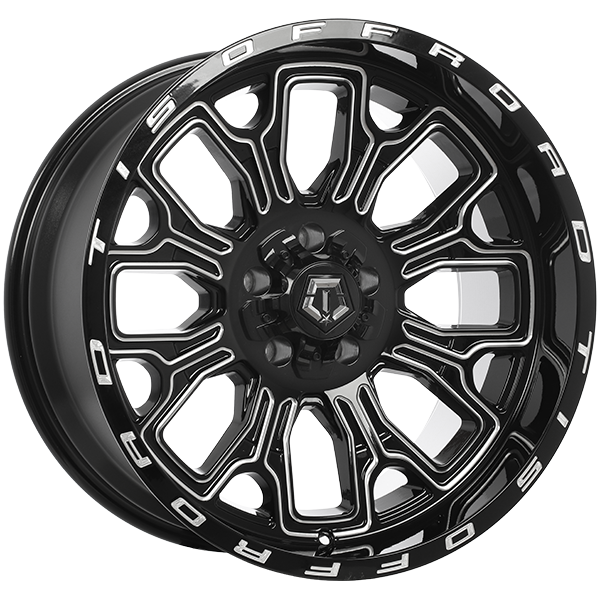 TIS Wheels 560 Gloss Black - Milled Edge 20x10.0 -19 8x165.1 125.2