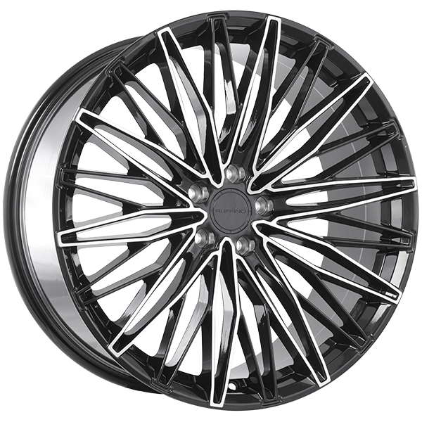 Ruffino STELLARE Gloss Black - Machined Face 20x9.0 +35 5x112 66.6