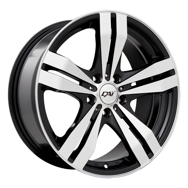 DAI Wheels TARGET Gloss Black - Machined Face 15x6.5 +40 4x100 73.1