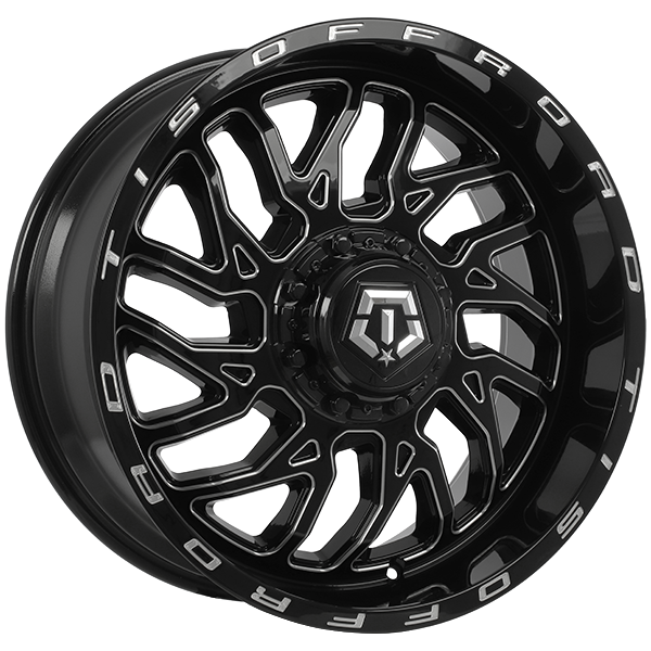 TIS Wheels 544 Gloss Black - Milled Edge 20x9.0 +1 6x135/6x139.7 106.1