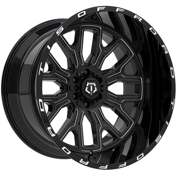 TIS Wheels 560 Gloss Black - Milled Edge 20x10.0 -25 6x135/6x139.7 106.2