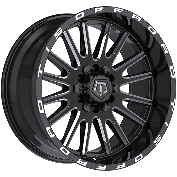 TIS Wheels 567 Gloss Black - Milled Edge 20x10.0 -25 6x135/6x139.7 106.2