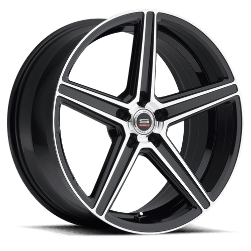 SPEC-1 RACING SP-8 Gloss Black Machined 22x9 +35 5x114.3 73.1