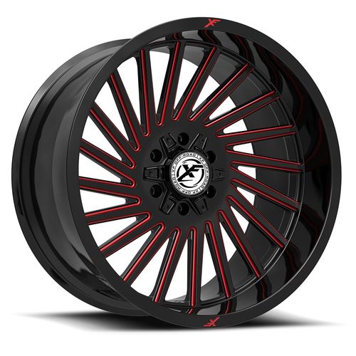 XF OFFROAD XF-239GBMRED Gloss Black Milled Red 22x12 -44 6x135/6x139.7 106.4