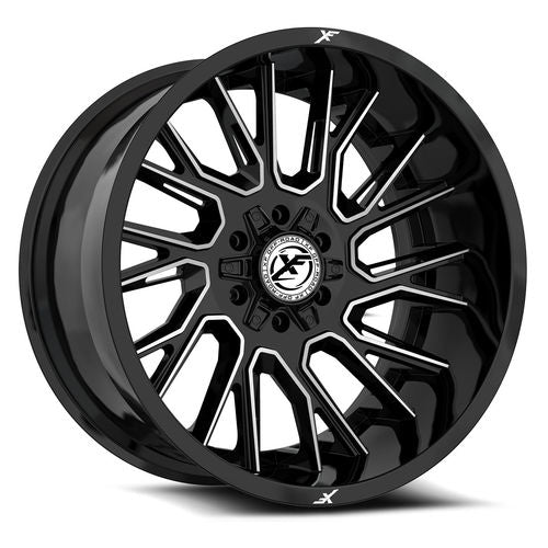 XF OFFROAD XF-230 Gloss Black Machined 17x9 +12 6x135/6x139.7 106.4