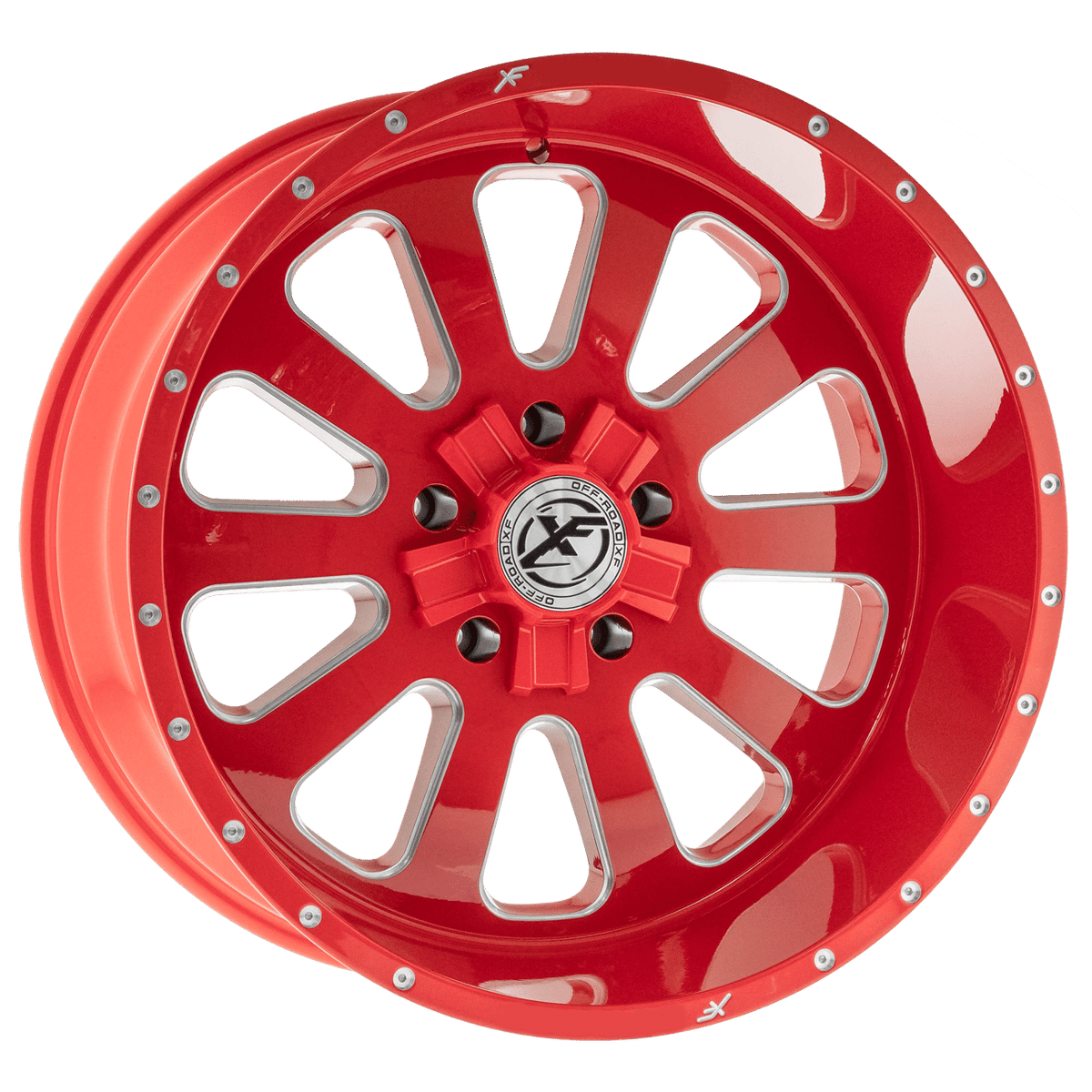 XF OFFROAD XFX-302 Red Milled 24x14 -76 6x135/6x139.7 106.4