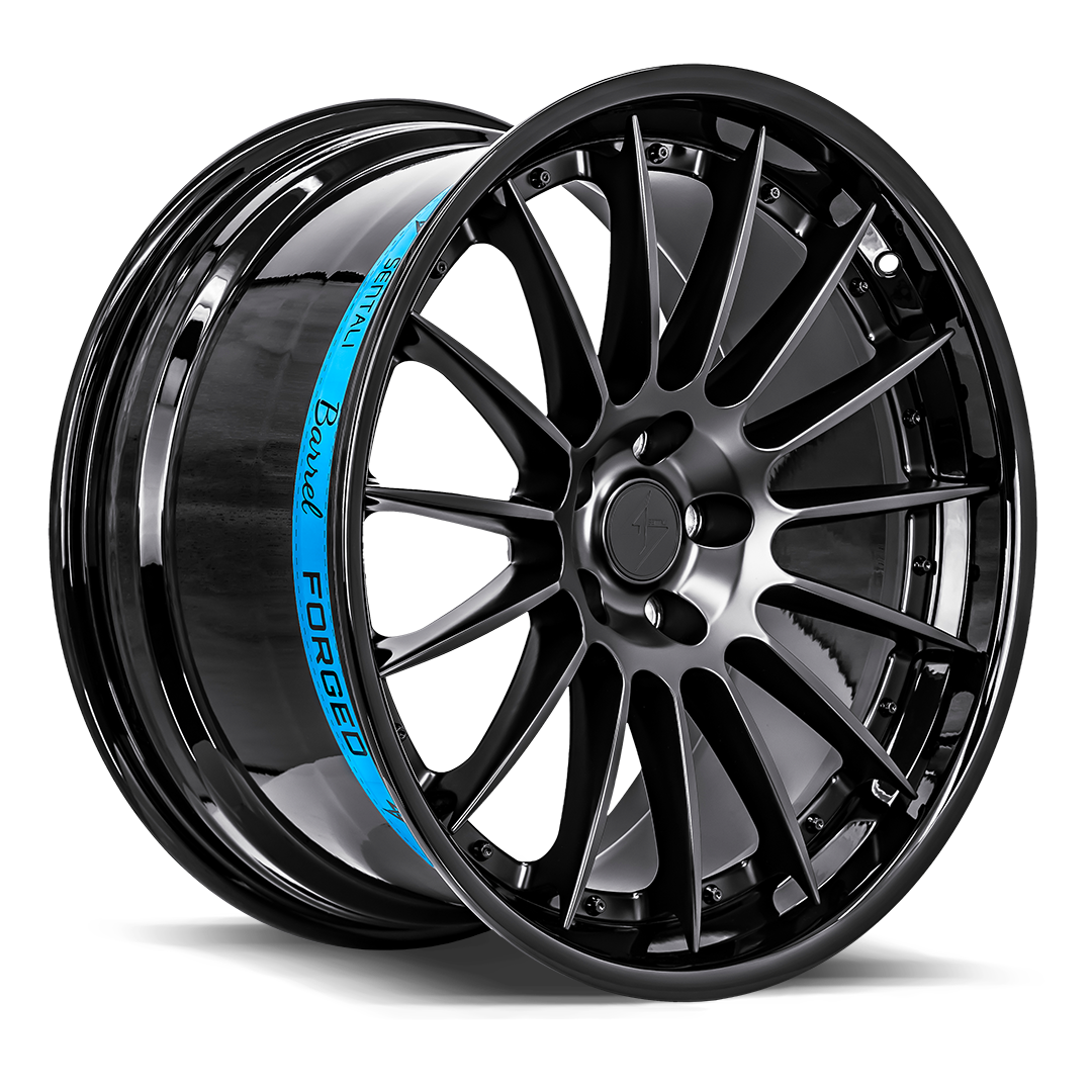 SENTALI BARREL SB2 Gloss Black Lip / Matte Black Centre 19x8.5 +35 5x120 72.6