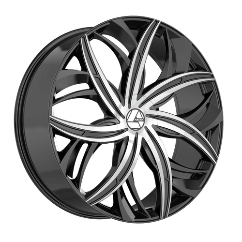 AZARA AZA-541 Gloss Black Machined 18x8 +35 5x112/5x114.3 74.1