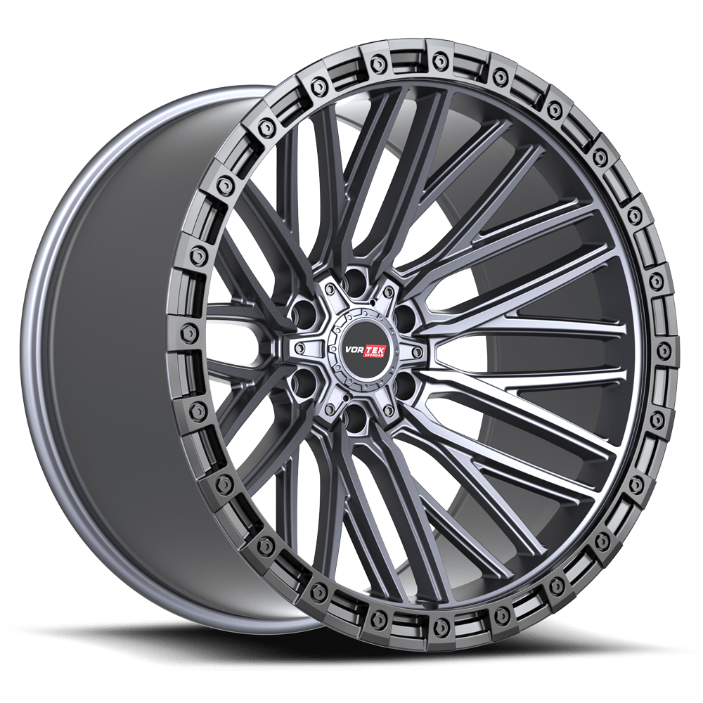 VORTEK VRT-608 Matte Titanium Black Bead Ring 22x12 -44 5x127/5x139.7 78.1
