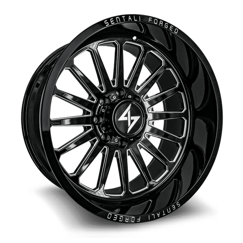 SENTALI FORGED SF-2 Gloss Black Milled 28x16 -99 8x180 124.3
