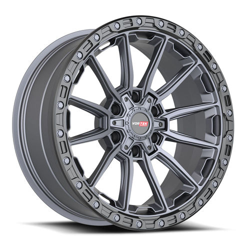 VORTEK VRT-601 Matte Titanium Black Bead Ring 20x10 -24 6x135/6x139.7 106.1