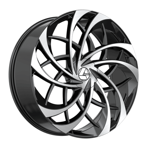 AZARA AZA-540 Gloss Black Machined 22x8.5 +38 5x114.3/5x120 74.1