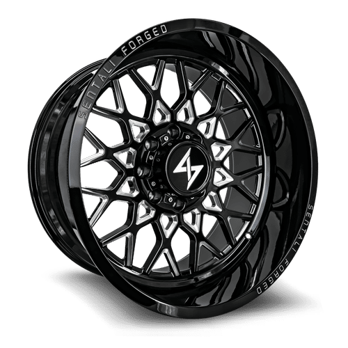 SENTALI FORGED SF-5 Gloss Black Milled 28x16 -99 5x139.7 77.8