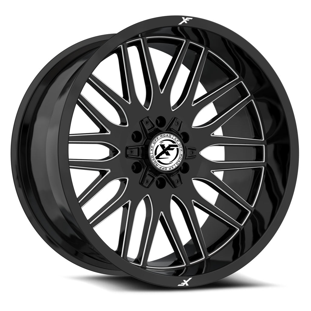 XF OFFROAD XF-240 Gloss Black Milled 24x14 -76 6x135/6x139.7 106.4
