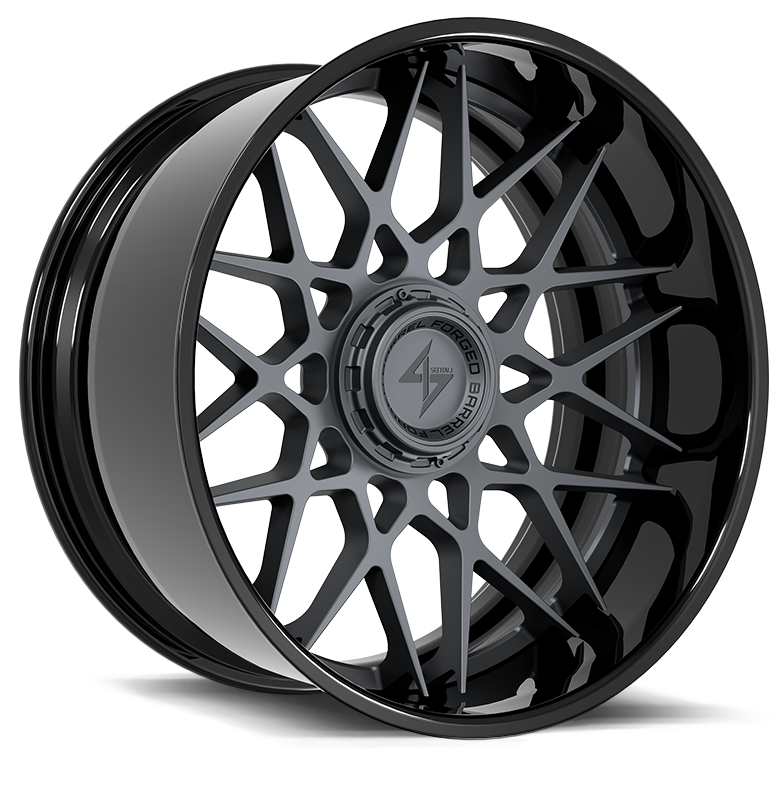 SENTALI BARREL FORGED XTREME BFX5 Gloss Black Lip / Gun Metal Centre 24x14 -76 6x135/6x139.7 106.1