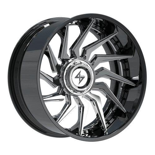 SENTALI BARREL FORGED XTREME BFX4 Gloss Black Lip / Chrome Centre 22x12 -44 6x135/6x139.7 106.1