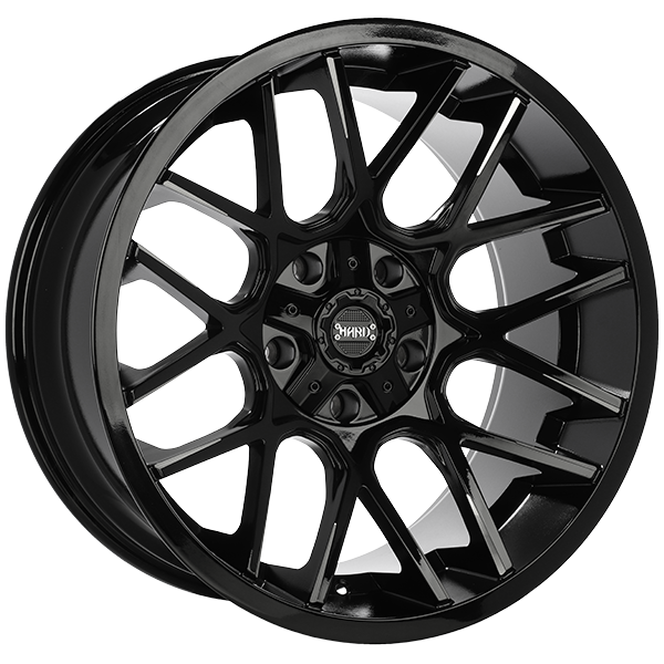 Ruffino HARD TACTICAL Gloss Black - Milled Edge 20x10.0 -12 5x127/5x139.7 77.8