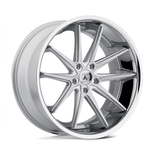 Asanti Black ABL-5 ALTAIR Silver Machined W/ Ss Lip 20x10 +45 5X114.3 74.1