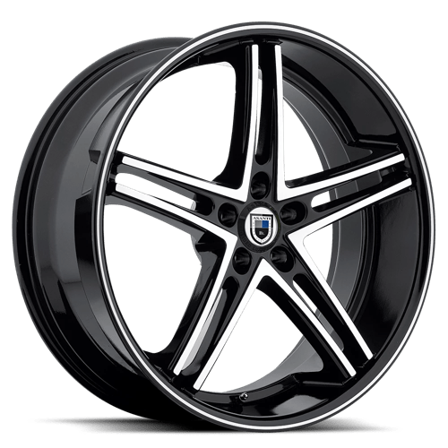Asanti Black ABL-7 Machined Face W/ Black Lip 22x10 +20 5X115 74.1