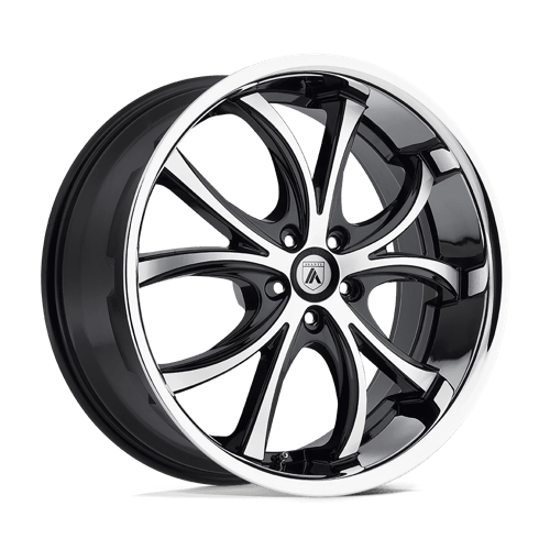 Asanti Black ABL-8 ELEKTRA Machined Face W/ Ss Lip 22x10 +20 5X115 74.1