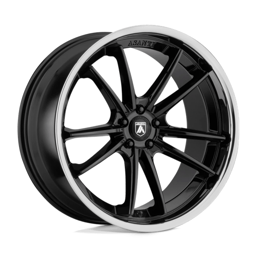 Asanti Black ABL-23 SIGMA Gloss Black W/ Chrome Lip 20x9 +25 5X112 72.6
