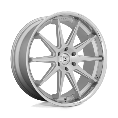 Asanti Black ABL-29 EMPEROR Brushed Silver W/ Chrome Lip 24x10 +30 6X139.7 100.5