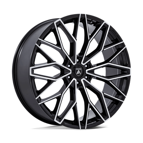 Asanti Black AB050 MOGUL 6 Gloss Black W/ Machined Face 22x9.5 +25 6X139.7 106.1