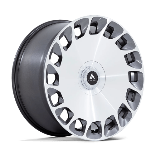 Asanti Black AB045 ARISTOCRAT Gloss Platinum Bright Mach Fc 24x10 +35 5X112/5X120 74.1