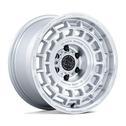 Black Rhino Hard Alloys BR024 AWOL Silver W/ Machined Face 17x8.5 +25 6X139.7 106.1