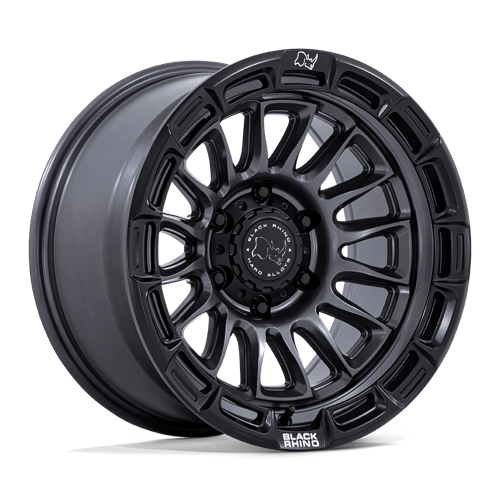 Black Rhino Hard Alloys BR025 RIVAL Matte Gunmetal W/ Matte Black Lip 17x8.5 +10 6X139.7 106.1