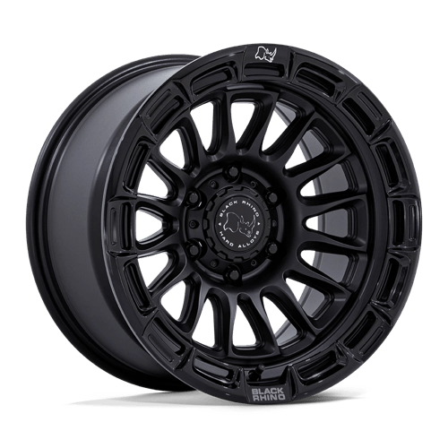 Black Rhino Hard Alloys BR025 RIVAL Matte Black W/ Gloss Black Lip 17x8.5 +25 6X139.7 106.1