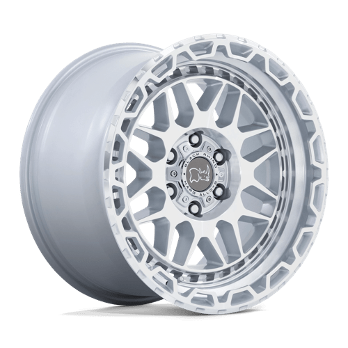 Black Rhino Hard Alloys HOLCOMB Gloss Silver W/ Mirror Cut Face 17x9.5 +18 6X114.3 76.1