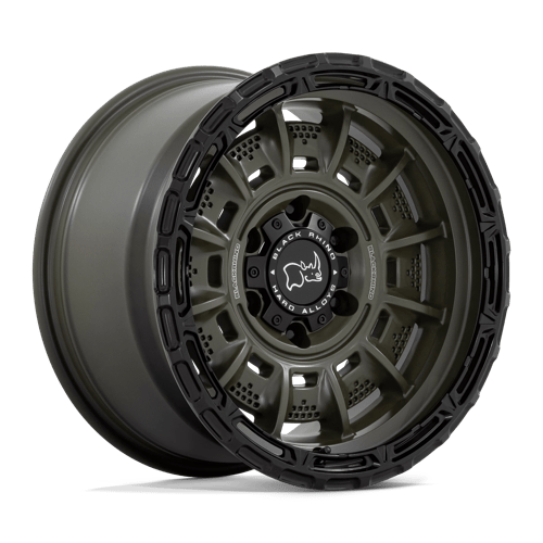 Black Rhino Hard Alloys LEGION Olive Drab Green W/ Black Lip 17x9 -12 6X139.7 106.1