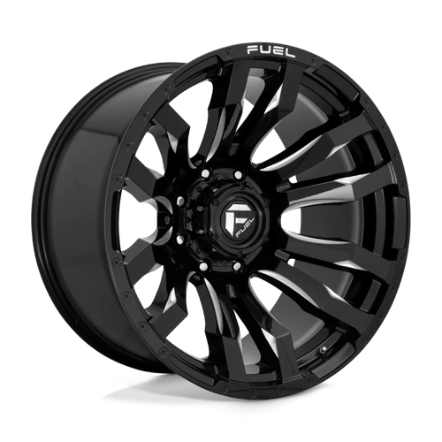 Fuel D673 BLITZ Gloss Black Milled 22x12 -44 8X165.1 125.1