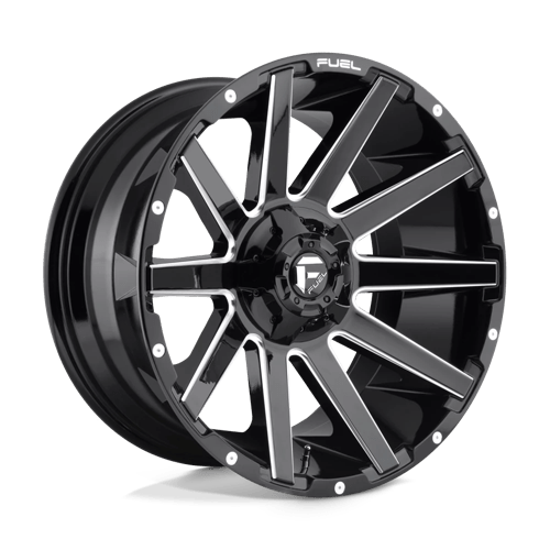 Fuel D615 CONTRA Gloss Black Milled 24x12 -44 5X127/5X139.7 87.1