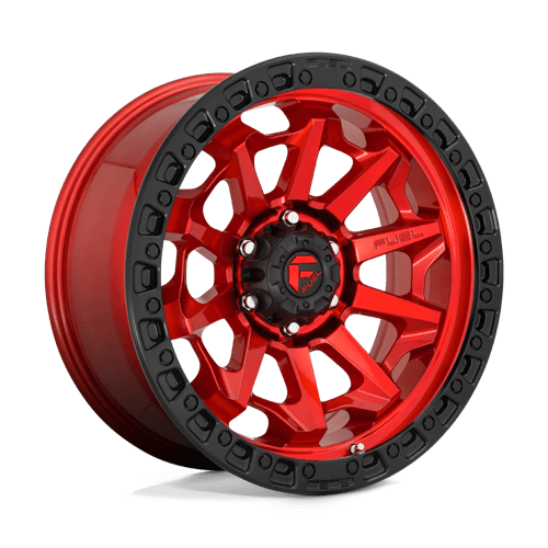 Fuel D695 COVERT Candy Red Black Bead Ring 17x9 +1 8X180 124.28