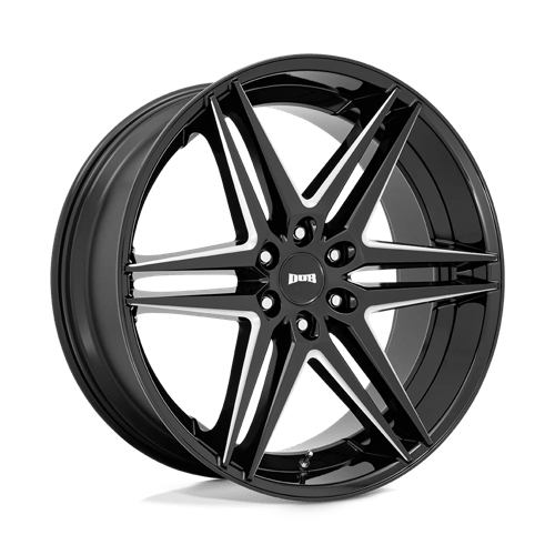DUB S267 DIRTY DOG Glossy Black Milled 24x10 +30 6X135 87.1