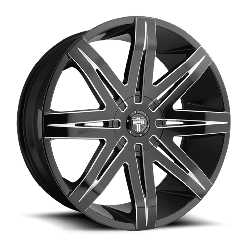 DUB S227 STACKS Gloss Black Milled 20x9 +25 6X135/6X139.7 87.1