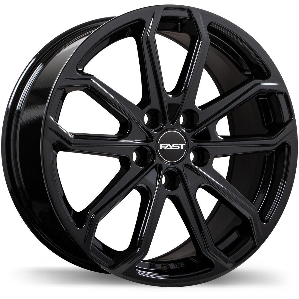 Fast Wheels Impression Gloss Black 17x7.5 +45 5x112 57.1